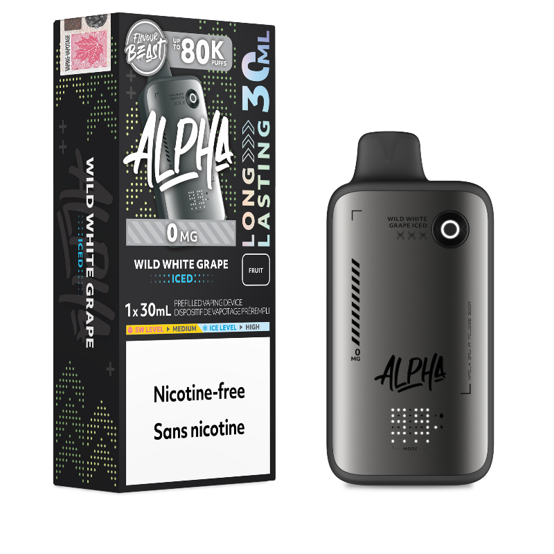 Flavour Beast Alpha 80K Disposable Vape Nicotine Free - Wild White Grape Iced