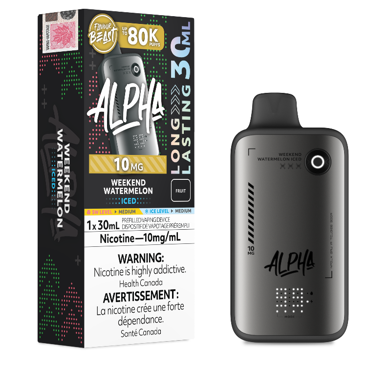 Flavour Beast Alpha 80K Disposable Vape 10MG - Weekend Watermelon Iced