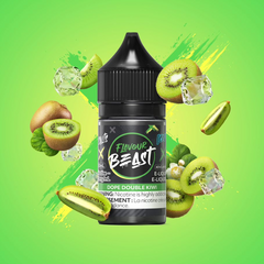 Flavour Beast Dope Double Kiwi Iced: Get ready for an electrifying kick with Double Kiwi e-liquid! Packed with twice the fruity punch and a chilling icy twist, it's a taste sensation that'll leave you craving more. Same-day and next day delivery within the zone and express shipping GTA, Aurora, Scarborough, Brampton, Etobicoke, Mississauga, Markham, Richmond Hill, Ottawa, Oshawa, Vaughan, Toronto, York, North York, Newmarket, Burlington, Oakview, Ajax, Whitby, Courtice.