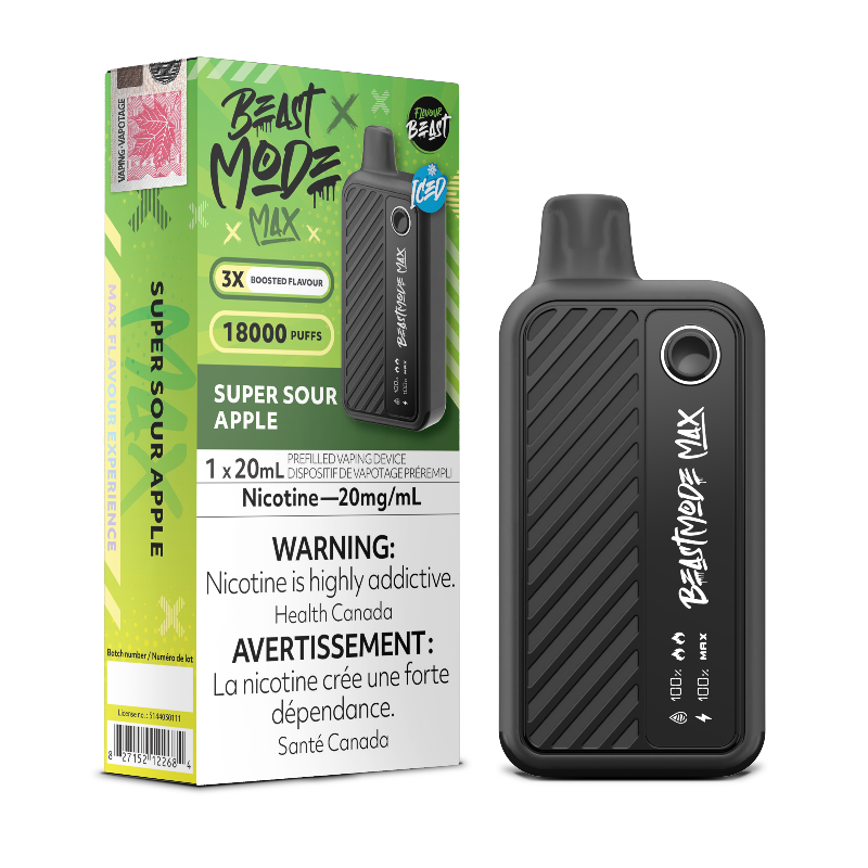 #1 BEAST MODE MAX 18K SUPER SOUR APPLE DISPOSABLE VAPE AT MISTER VAPOR