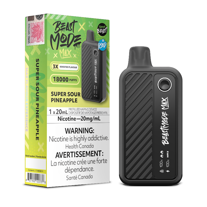 ONLINE BEAST MODE MAX 18K SUPER PINEAPPLE DISPOSABLE VAPE AT MISTER VAPOR CANADA