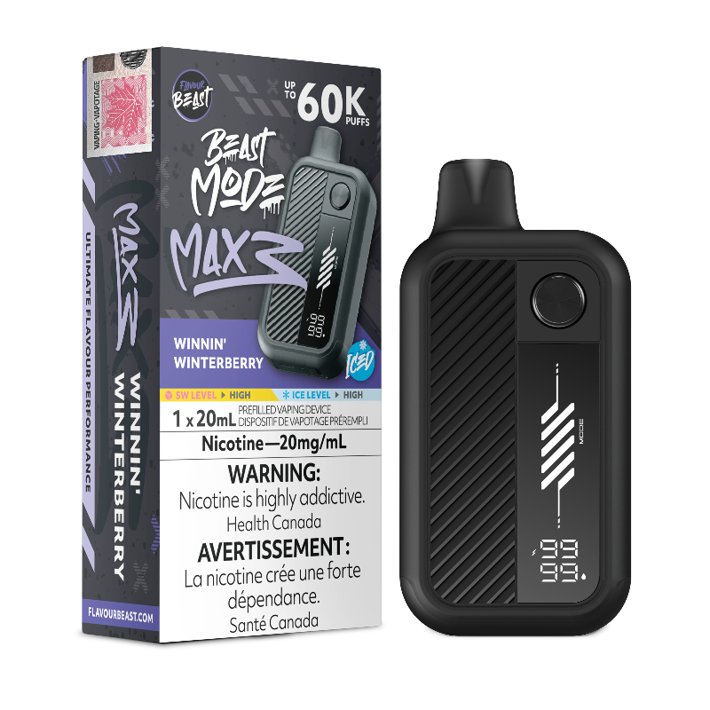 Flavour Beast - Beast Mode Max 3 60k Winnin' Winterberry Iced Disposable Vape