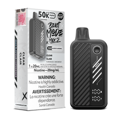 CLEAR BEAST MODE MAX 2 BY FLAVOUR BEAST with 50K puffs , 4 power modes and rechargeable battery. Buy now at Mister Vapor.