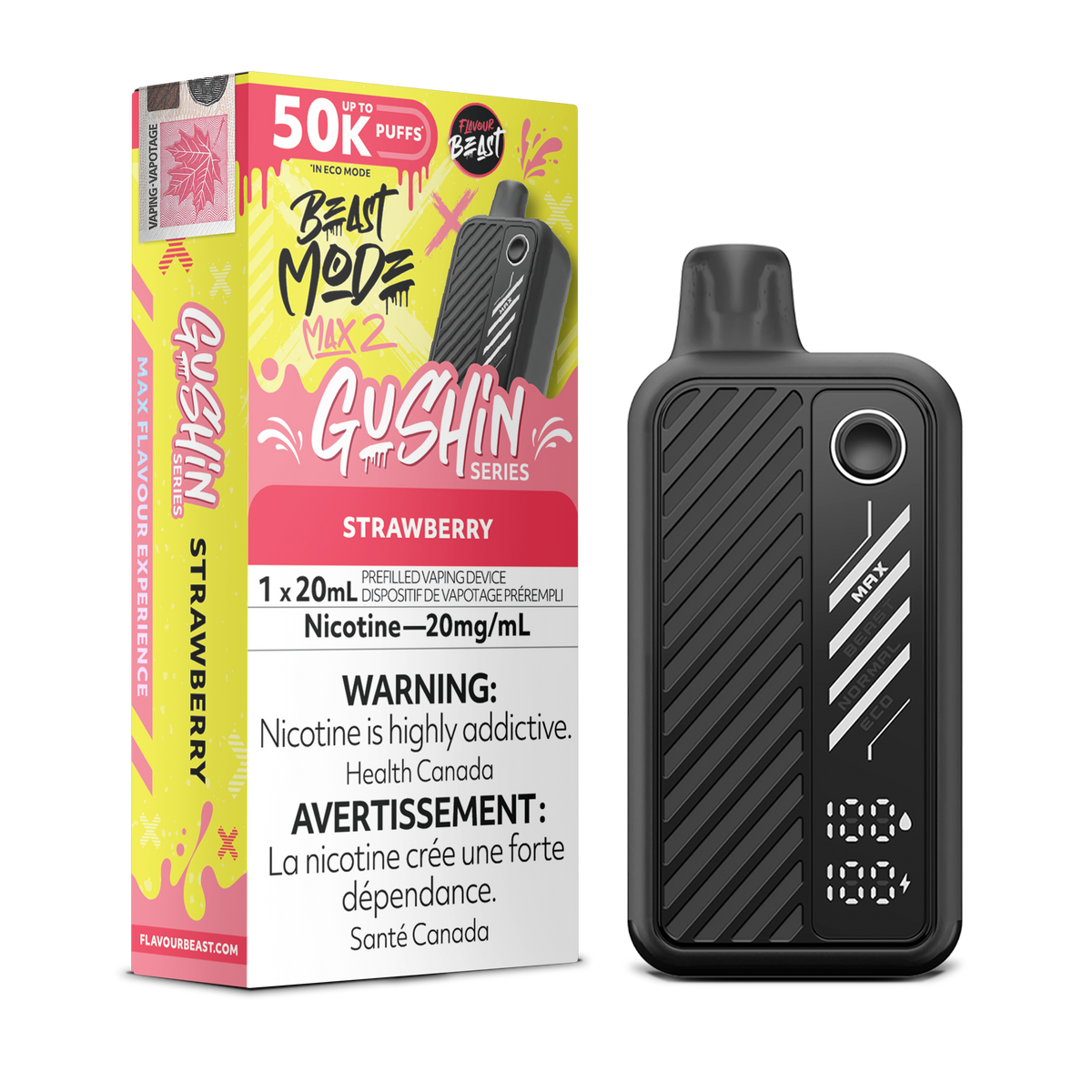 Beast Mode Max 2 50K Gushin Series Strawberry By Flavour Beast