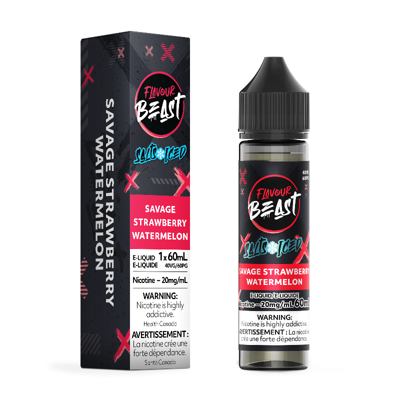 Flavour Beast E-Liquid Savage Strawberry Watermelon Iced Salt