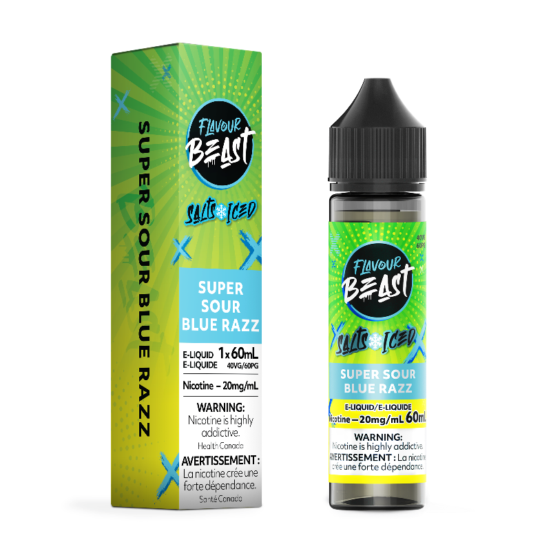 FLAVOUR BEAST SUPER SOUR BLUE RAZZ ICED E-LIQUID | TANGY, ICY BLAST Mister Vapor FLAVOUR BEAST SUPER SOUR BLUE RAZZ ICED E-LIQUID | TANGY, ICY BLAST Mister Vapor