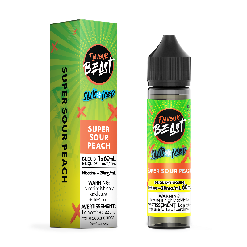 Flavour Beast Super Sour Peach Iced E-Liquid Salt