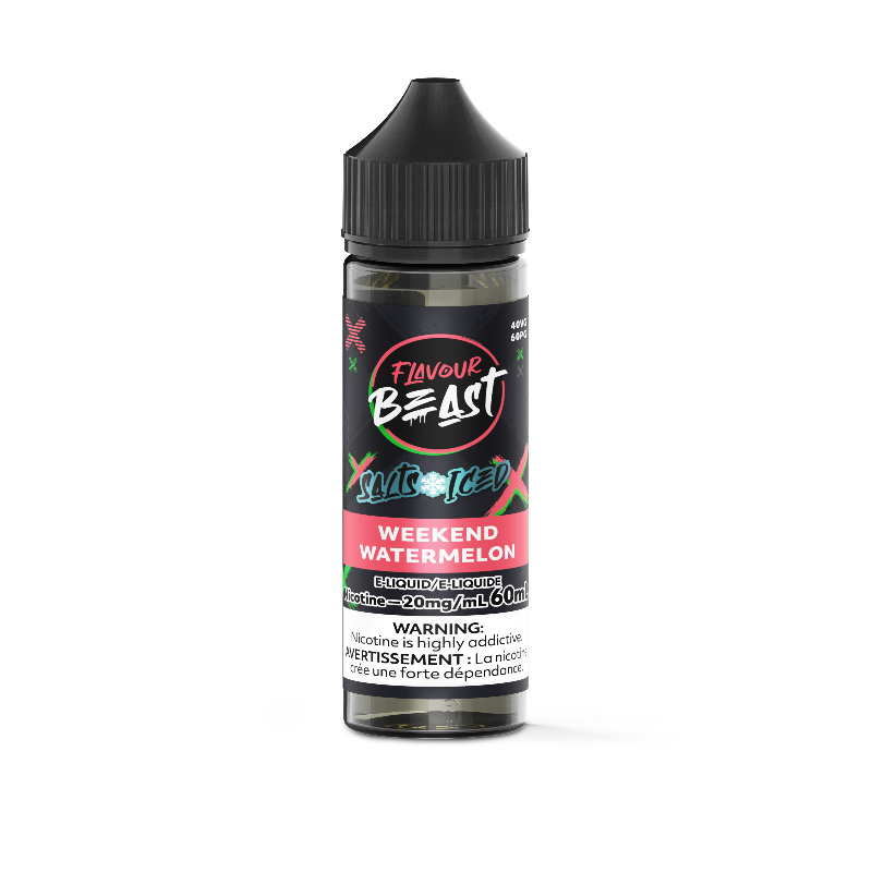 1. BEST VAPE STORE FLAVOUR BEAST E-LIQUID WEEKEND WATERMELON ICED SALT AT  MISTER VAPOR – Mister Vapor