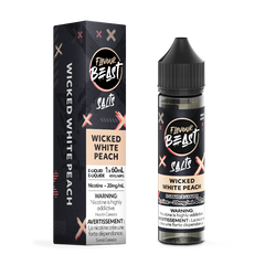 Grab Now ! Wicked white peach flavour beast eliquid nic salts now available in 60ml.