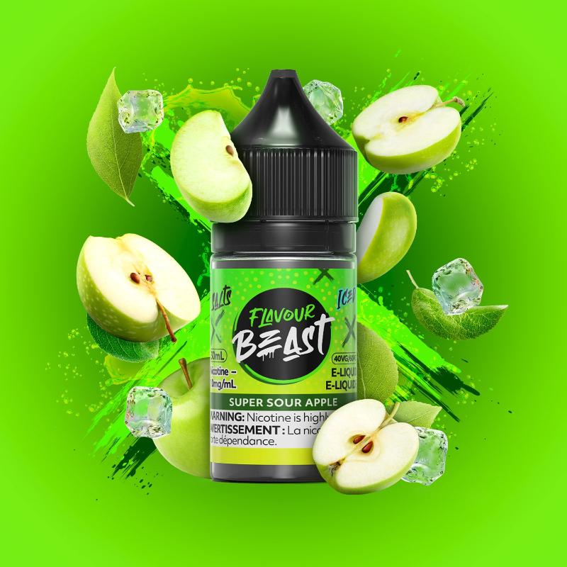 FLAVOUR BEAST SUPER SOUR APPLE ICED E-LIQUID | INTENSE, ICY APPLE FLAVOR Mister Vapor FLAVOUR BEAST SUPER SOUR APPLE ICED E-LIQUID | INTENSE, ICY APPLE FLAVOR Mister Vapor
