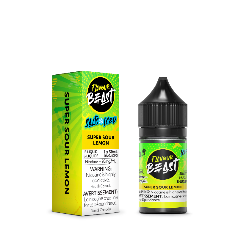 Experience bold, tangy lemon with an icy finish in Flavour Beast Super Sour Lemon Iced e-liquid. Refreshing and packed with flavour!