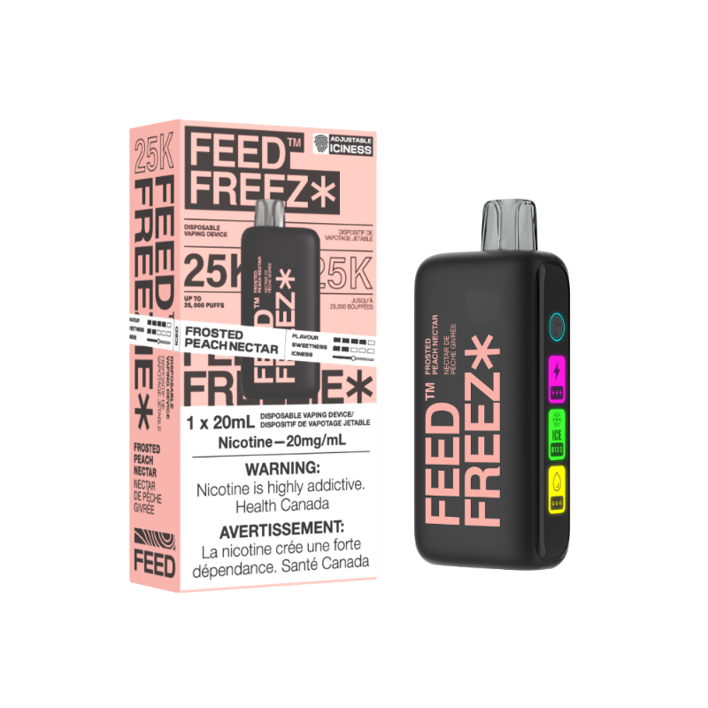 FEED FREEZ FROSTED PEACH NECTAR DISPOSABLE (25000 PUFFs)