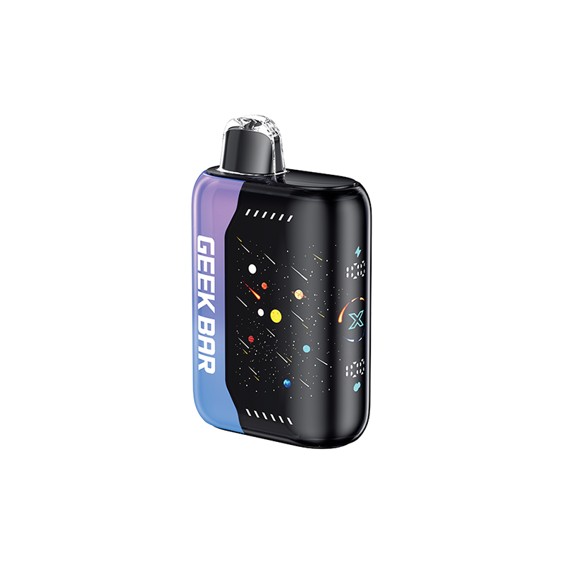 Savor the bold, tangy flavor of blue raspberry & icy finish with the Geek Bar Pulse X. 25,000 puffs, 20ML e-liquid, 3D screen, LED lights & adjustable airflow.