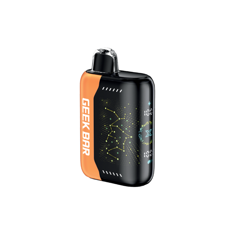 Savor the tangy zest of fresh oranges with a cool, icy exhale with the Geek Bar Pulse X. 25,000 puffs, 20ML e-liquid, 3D screen, LED lights & adjustable airflow.