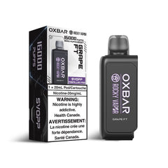 GRAPE FT OXBAR SVOPP DISPOSABLE POD A burst of juicy, sweet grape goodness, reminiscent of your favorite fizzy soda. With every puff, enjoy the vibrant, tangy notes that create a refreshing and nostalgic experience, making it the perfect all-day vape for grape lovers.