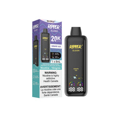 Ripper Sleek 10mg Disposable Vape - Grape Ice, 20k Puffs