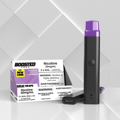 Great Grape Boosted Pods - 2mL. Enjoy freshly harvested grape flavour and smooth 20mg nicotine with Boosted Pods. Compatible with Boosted Battery for a powerful vape.