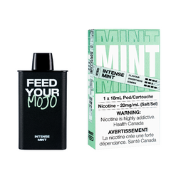  INTENSE MINT FEED POD (9000 PUFFs) This flavor is characterized by its sharp, crisp, and refreshing profile, reminiscent of freshly crushed mint leaves with an extra punch.