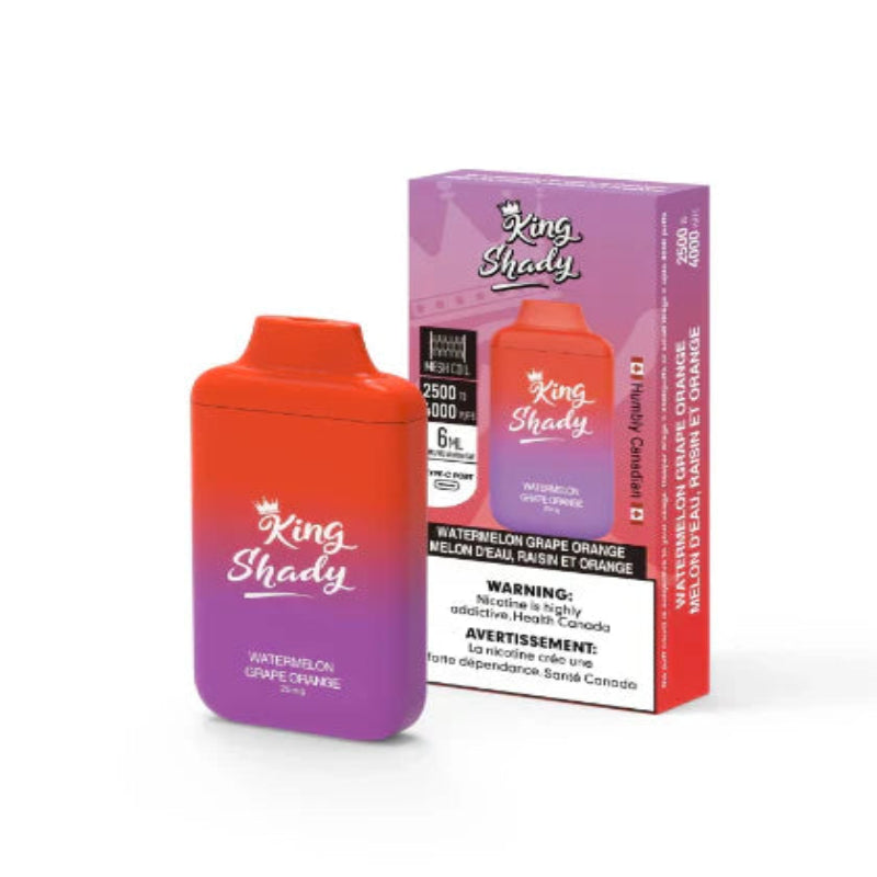 King Watermelon Grape Orange Nicotine Free Disposable Vape 6000 Puffs