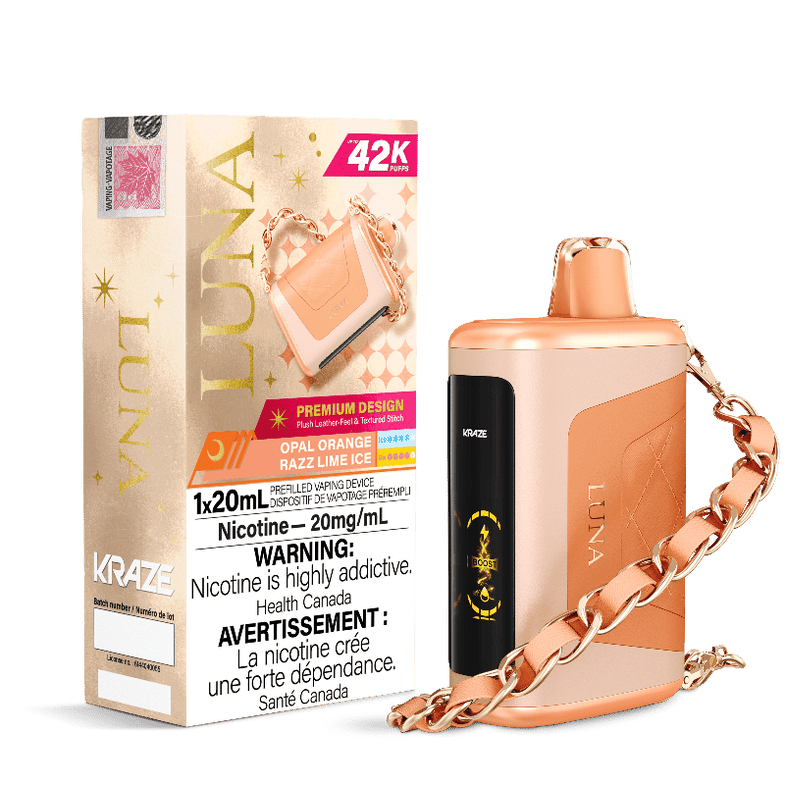 luna vape purse price KRAZE DISPOSABLE VAPE, 42K PUFFS (20mL) Guide to Vapes and F: Cinna-Sugar Color:SS