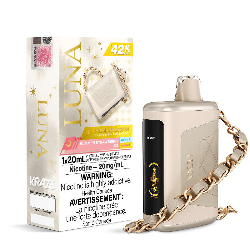 Kraze Luna 42K Summer Strawberry Pina Colada Ice Disposable Vape