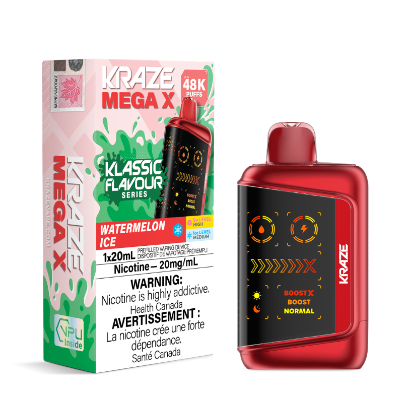 Kraze Mega X 48K - Klassic Watermelon Ice Disposable Vape