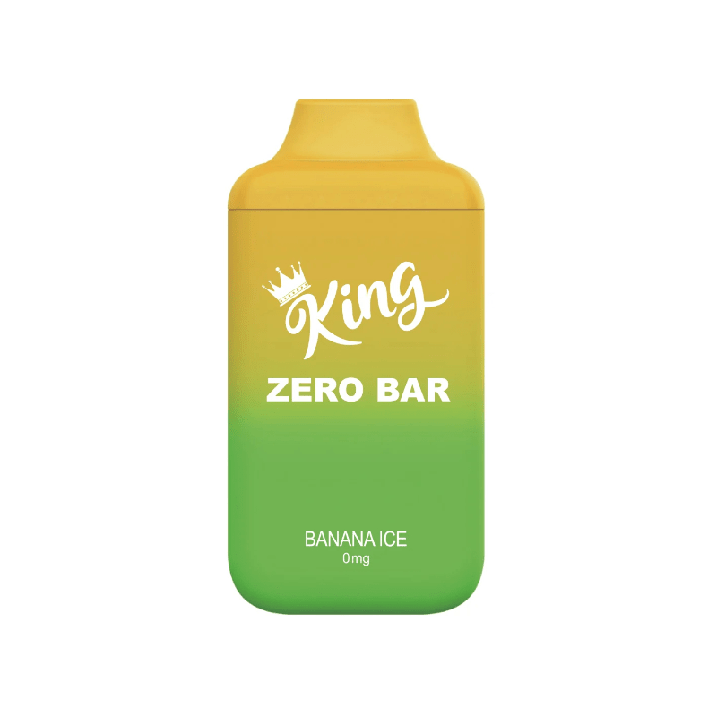 King Zero Bar Banana Ice Nicotine Free Disposable Vape 6000 Puffs - DISPOSABLE - Mister Vapor