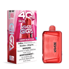 Kraze Giga 150k - Cherry Blast G Ice Disposable Vape - DISPOSABLE - Mister Vapor