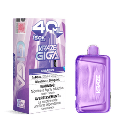Kraze Giga 150k - Grape Ice Disposable Vape - DISPOSABLE - Mister Vapor