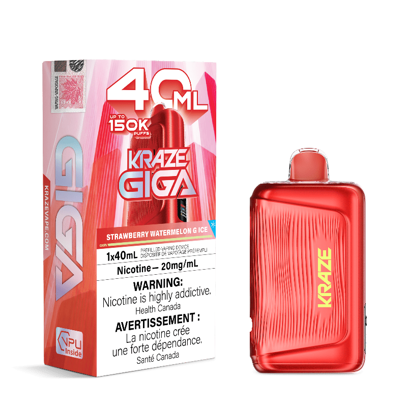 Kraze Giga 150k - Strawberry Watermelon G Ice Disposable Vape - DISPOSABLE - Mister Vapor