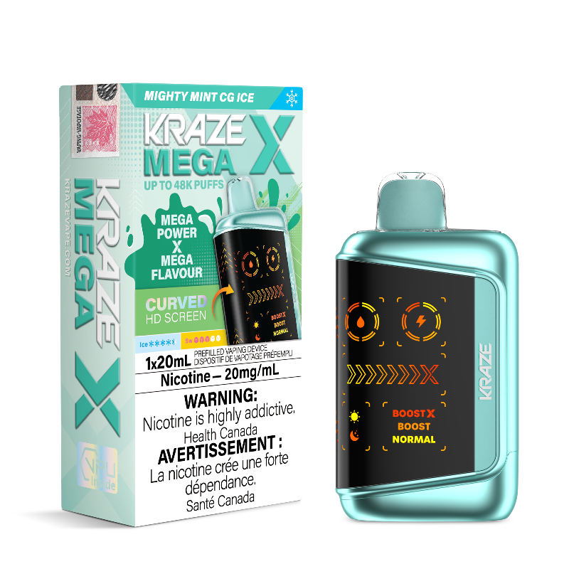 Kraze Mega X 48K - Mighty Mint CG Ice Disposable Vape