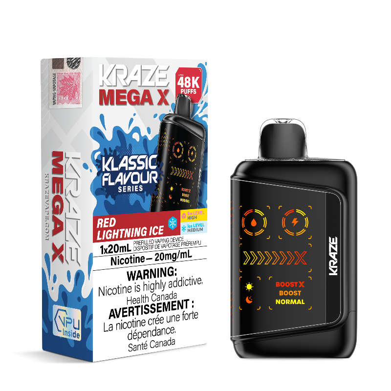 Kraze Mega X 48K - Red Lightning Ice Disposable Vape