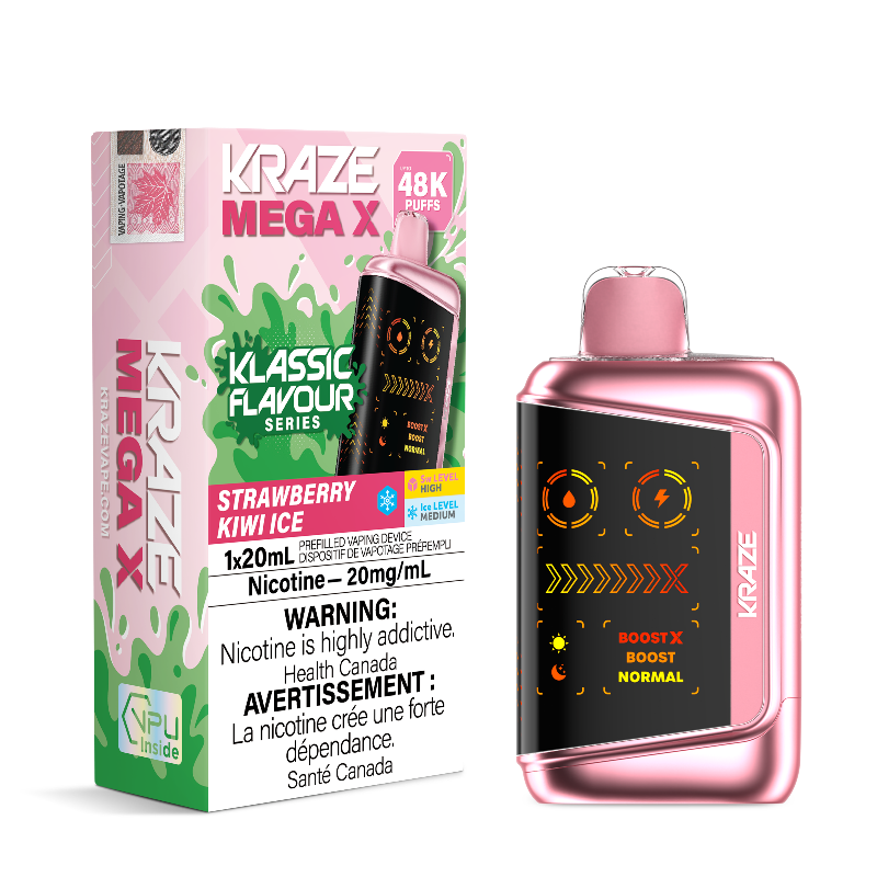 Kraze Mega X 48K - Strawberry Kiwi Ice Disposable Vape