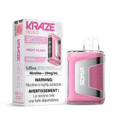 FRUIT FLASH KRAZE HD 2.0 DISPOSABLE VAPE (9000 PUFFs) FRUIT FLASH, a tantalizing burst of your beloved fruits in a single puff! Experience the electrifying fusion of tangy and nectarous notes that awaken your taste buds and enliven your palate. This extraordinary flavor symphony will leave you craving for more.