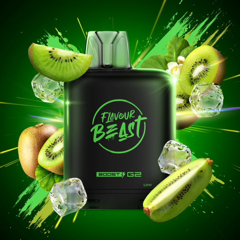 DOPE DOUBLE KIWI LEVEL X BOOST PODS A dynamic pairing of succulent kiwis, blending their full tangy essence for double the taste.
Experience heightened vaping satisfaction with the Level X Boost Flavour Beast Pods, expertly engineered to offer an unmatched hybrid vaping encounter.