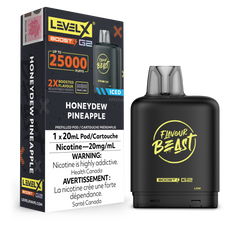 New Flavour ! HONEYDEW PINEAPPLE LEVEL X BOOST PODS Buy Now , with 25000 puffs and adjustable boost modes .