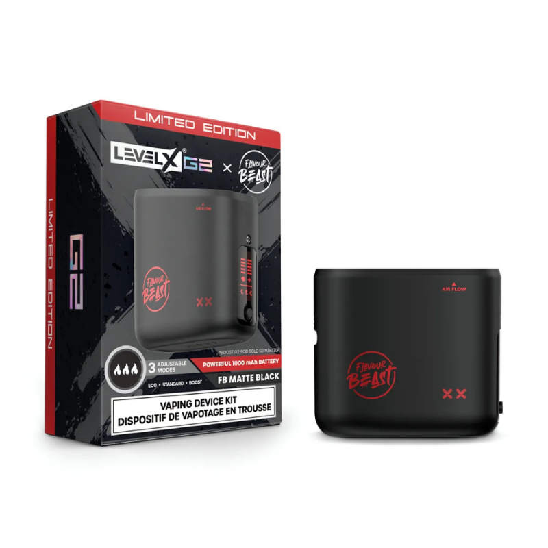 LEVEL g2 BATTERY BLACK FLAVOUR BEAST 1000MAH VAPE KIT DEVICE LIMITED EDITION VAPING POWERFUL 