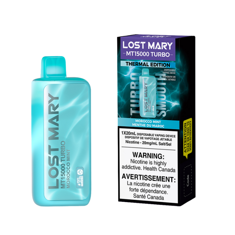 LOST MARY MT15000 TURBO MOROCCO MINT DISPOSABLE VAPE AT MISTER VAPOR