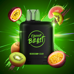 Kewl Kiwi Passionfruit Level X Boost Pods – Tropical kiwi and exotic passionfruit collide in every puff. Enjoy 15,000 puffs and unmatched flavour intensity in Boost Mode.