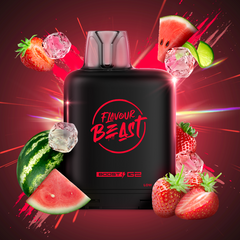 SAVAGE STRAWBERRY WATERMELON ICED Level X Boost Pods offer up to 15,000 puffs of juicy strawberry, sweet watermelon, and icy refreshment in every hit!