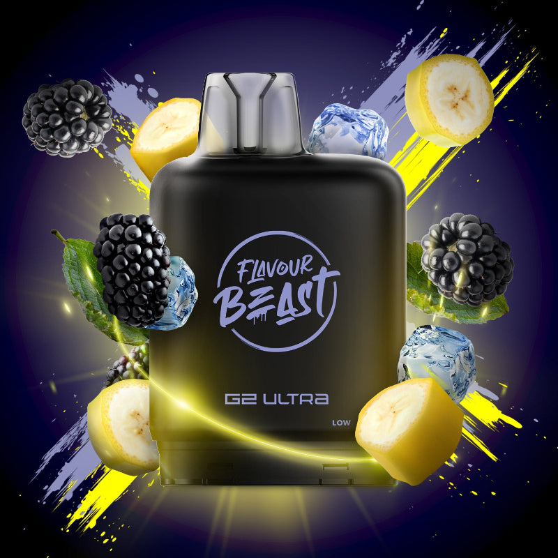 Level X G2 Ultra Flavour Beast Pods - Blazin Banana Blackberry Iced 50K Puffs