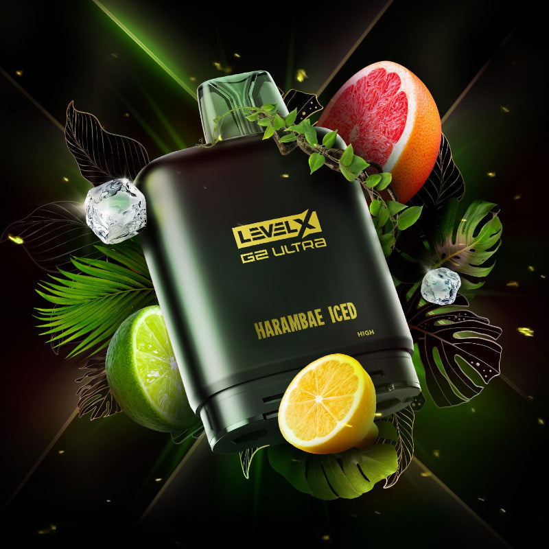 Level X G2 Ultra Flavour Beast X Twelve Monkey Pods - Harambae Iced, 50K Puffs