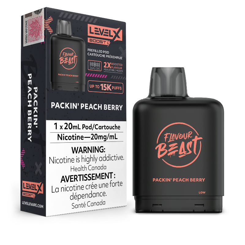 Level X G2 Boost Flavour Beast Pods - Packin' Peach Berry, 25k Puffs Mister Vapor Level X G2 Boost Flavour Beast Pods - Packin' Peach Berry, 25k Puffs Mister Vapor