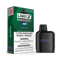 ESSENTIAL SERIES GRAPE ICE BY LEVEL X Experience the exhilarating sensation of succulent grapes combined with a refreshing icy touch, delivering an unparalleled grape flavor unlike anything you've tasted before.