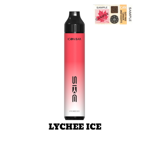 Lychee Ice: The sweet and floral notes of lychee create a tropical and fruity sensation, while the addition of an icy menthol element provides a cool and crisp finish.  Introducing the new Icon Bar! The Icon Bar provides up to 2000 Puffs of a synthetic 50 nicotine blend that gives you the strong hit you've been craving. 