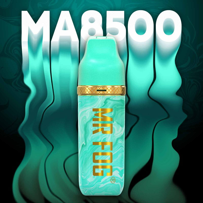 GRAB! DOUBLE SPEARMINT MR FOG MAX AIR MA8500 PUFFs DISPOSABLE offers a refreshing and invigorating flavor of strong, yet smooth blend of cool menthol and crisp spearmint. The Mr. Fog Max Air MA8500 Disposable Vape! This vape packs a massive 8500 puffs, offering a flavor explosion with its 17mL e-liquid capacity. 