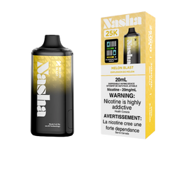 MELON BLAST NASHA 25K DISPOSABLE VAPE: 25000 puffs, OLED screen displaying  battery and e-liquid indicator and Type-C Charging. BUY NOW AT MV 