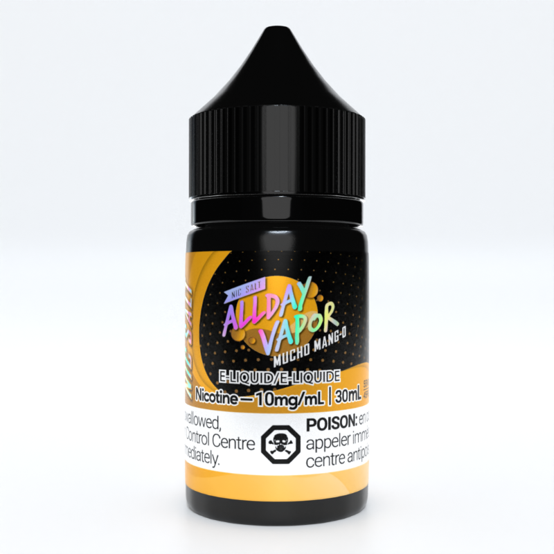 An explosion of juicy, sweet mangos cultivated fresh from the tropics that will leave your senses tantalized with its exotic aroma. 65%VG | 35%PG Ratio All Day Vapor e-liquids are meant for high resistance; low wattage setups – like the Aspire Breeze, Pockex, eGo AIO etc. Nicotine Salts: What's the difference, and why does the pH level matter? Freebase nicotine, being slightly basic, creates a harsher throat hit when vaped. The reason is because de-protonated ions (from freebase nicotine) can move through m