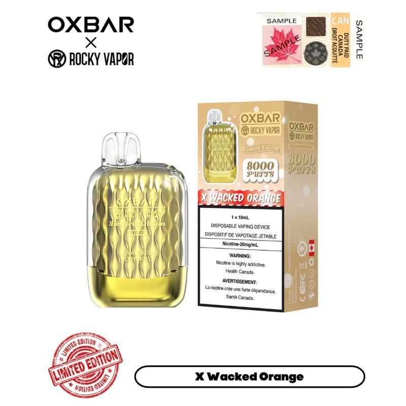 OXBAR G-8000 X WACKED ORANGE (LIMITED EDITION) DISPOSABLE VAPE (8000 PUFFs) AT MISTER VAPOR