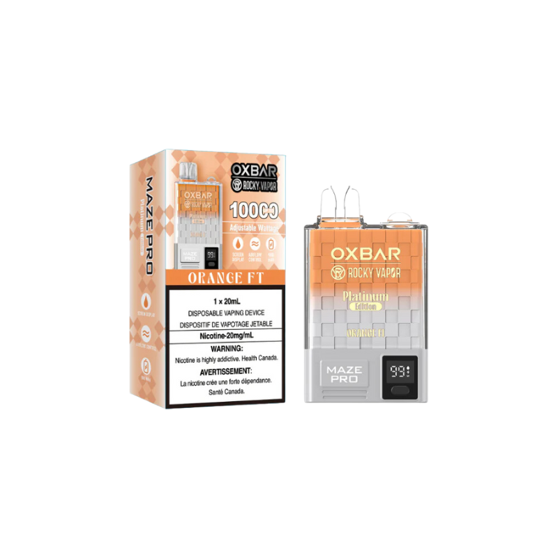 #1 NEW OX BAR MAZE PRO ORANGE FT DISPOSABLE VAPE (10000 PUFFs) Mr. V